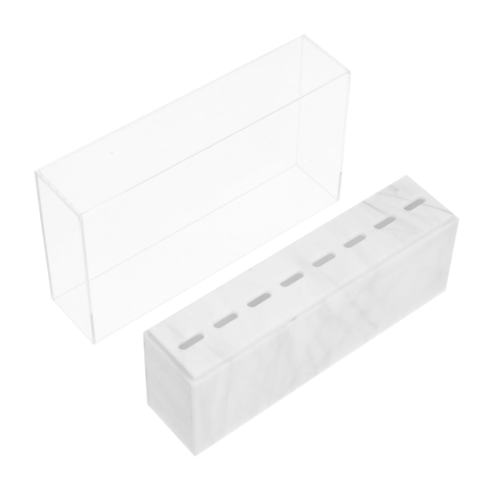 8-Pocket Acrylic Lash Tweezers Display Stand - White Dustproof Eyelash Extension Organizer for Beauty Salon & Professional Makeup Artists - Perfect for Lash Tech Stations, Brow Bars & Cosmetic Counters