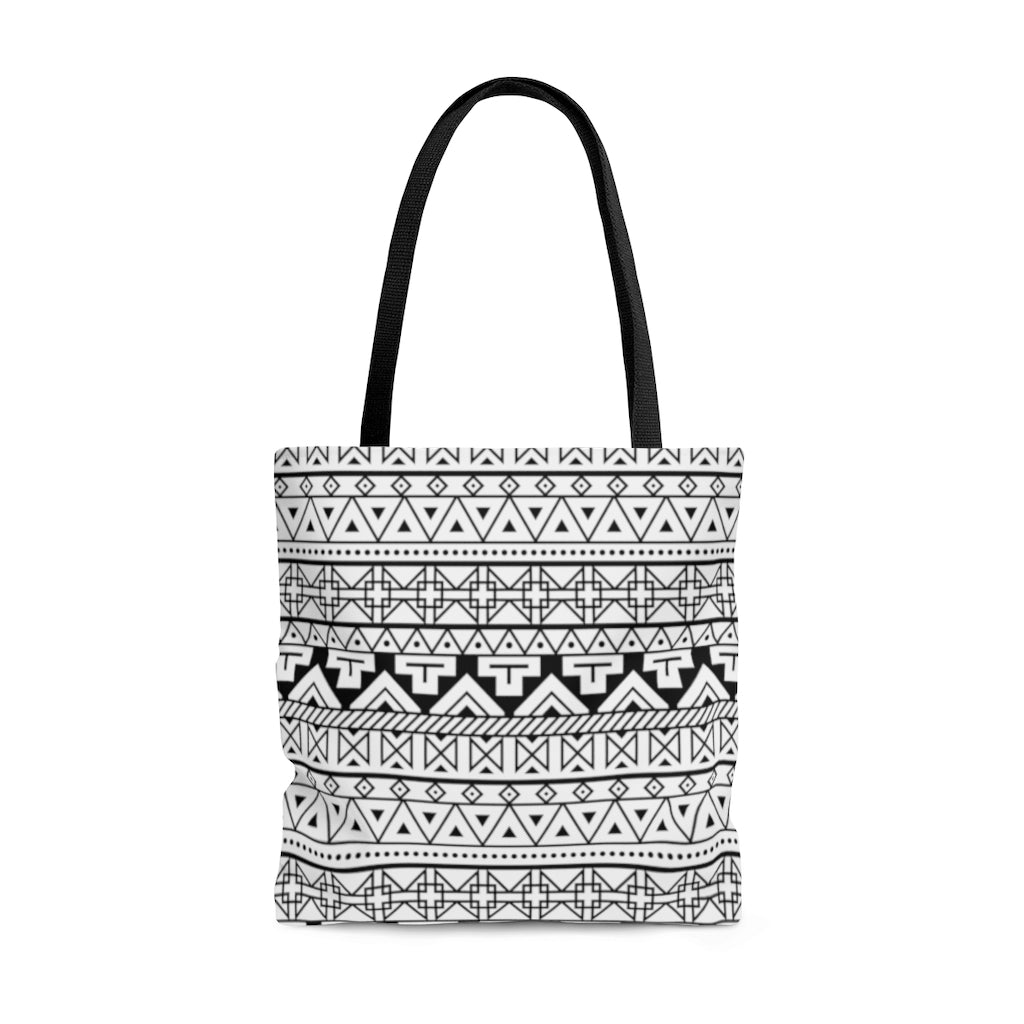 Southwest Tote Bag for Women - Aztec Print Market Grocery Tote - Durable Cotton Shopping Bag for Beach, Farmers Market & Daily Use