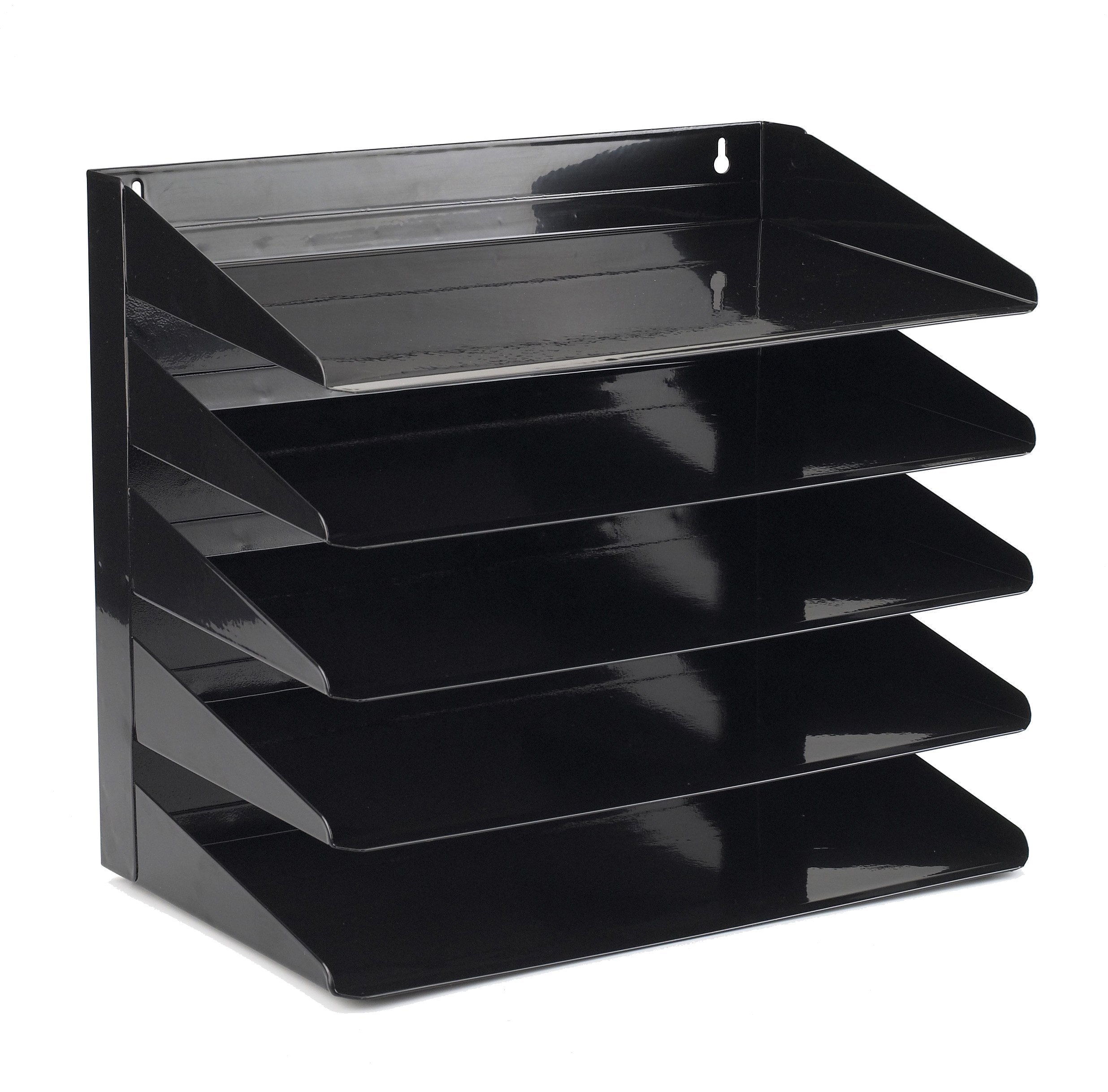 Avery 605SBLK 5-Tier Black Steel Letter Organizer - 15 x 13.2 x 9 Inches (380 x 335 x 230 mm) - Perfect for Office Mail Sorting, Document Storage & Home Organization