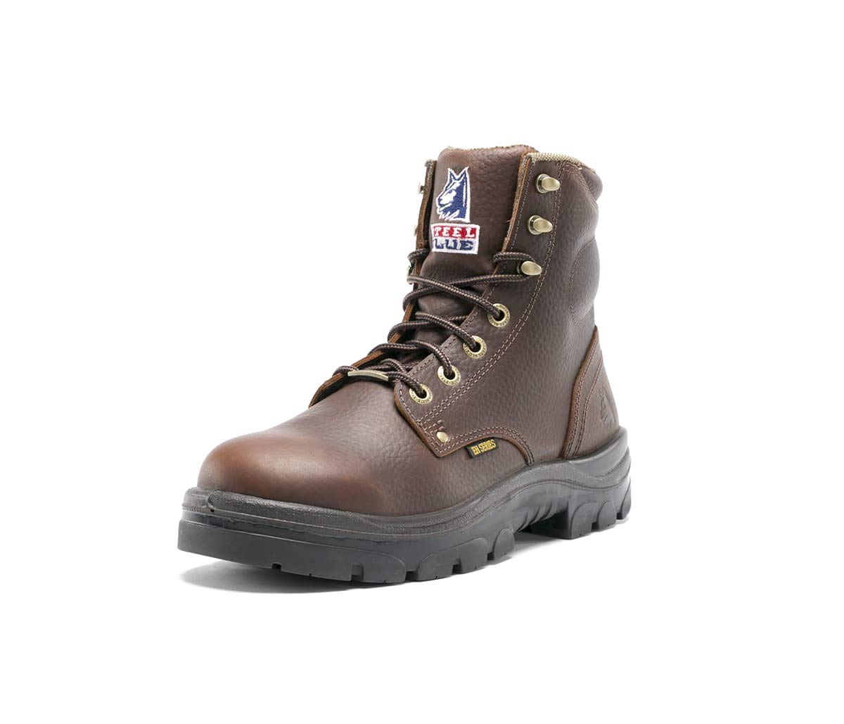 STEEL BLUE 100% Comfortable Argyle Soft Toe Ankle Boots for Women - Oak Brown Casual Work Shoes | Perfect for Office, Walking & Outdoor Activities