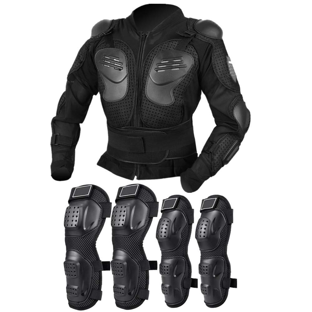 Yolu Motorcycle Jacket & Knee Pads Set - Adjustable Protective Gear for Riding