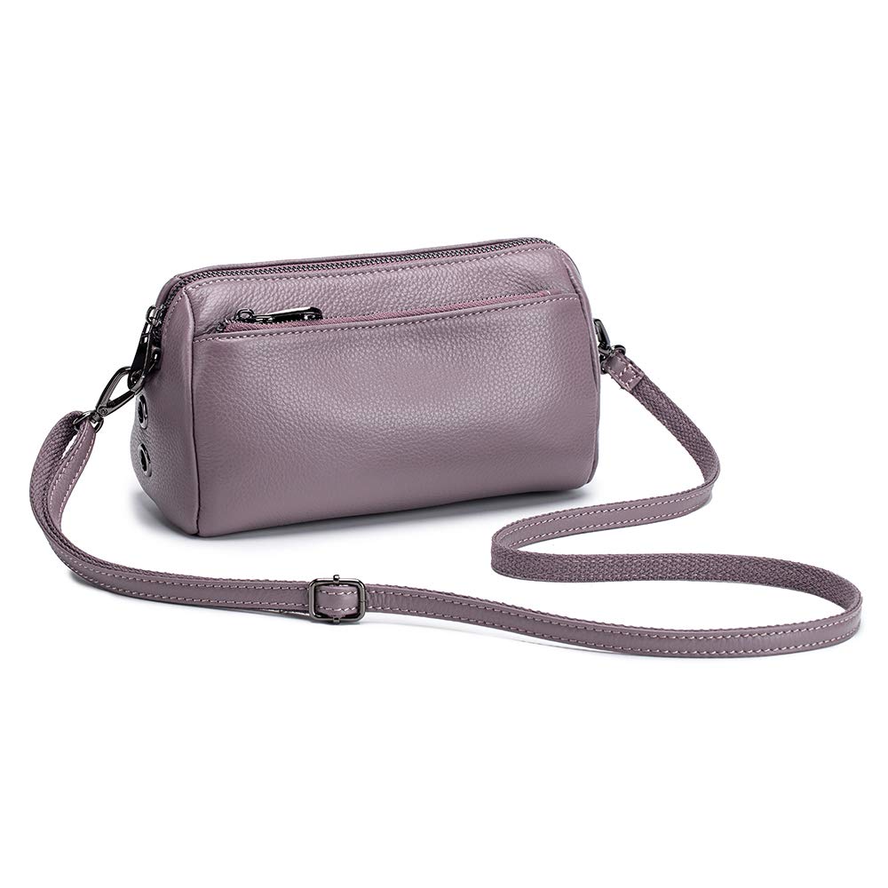 Lecxci Small Leather Crossbody Bag for Women - Stylish Zipper Clutch Phone Shoulder Purse with Wristlet Strap | Perfect for Everyday Use, Travel, and Date Nights