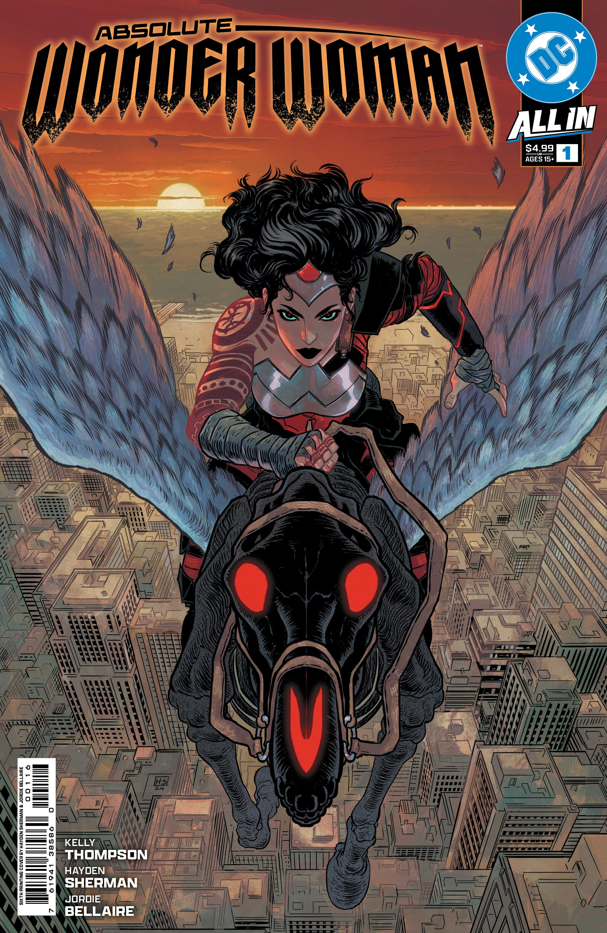 Absolute Wonder Woman #1 6th Print A Hayden Sherman Variant (06/25/2025) DC Comics - Collectible Comic Book for Superhero Fans, Perfect for Display & Gifting