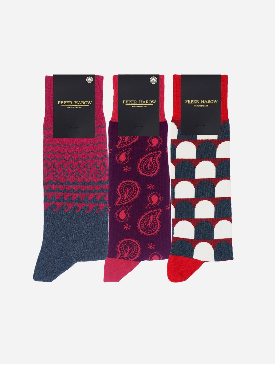 Organic Cotton Socks for Men - 6-Pack Breathable Comfortable Ankle Socks in Red & Multi Colors | Perfect for Running, Gym & Everyday Wear