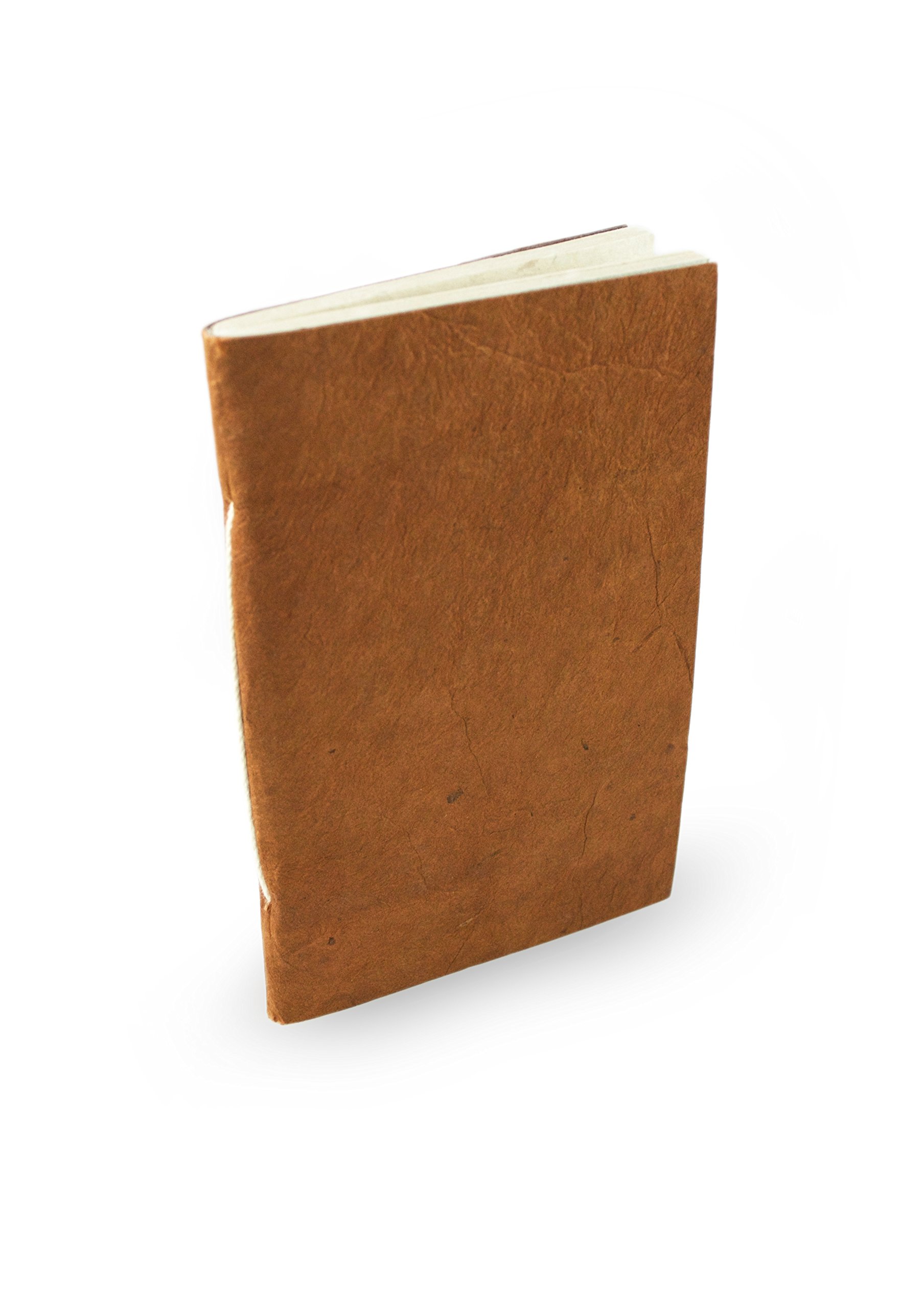 **Handmade Nepali Pocket Notebook - 3.5x5 inch Vintage Composition Notebook with Vegetable-Dyed Cover, Eco-Friendly Handcrafted in Nepal (Small, Terra Cotta) - Perfect for Office, School, Journaling & Travel**