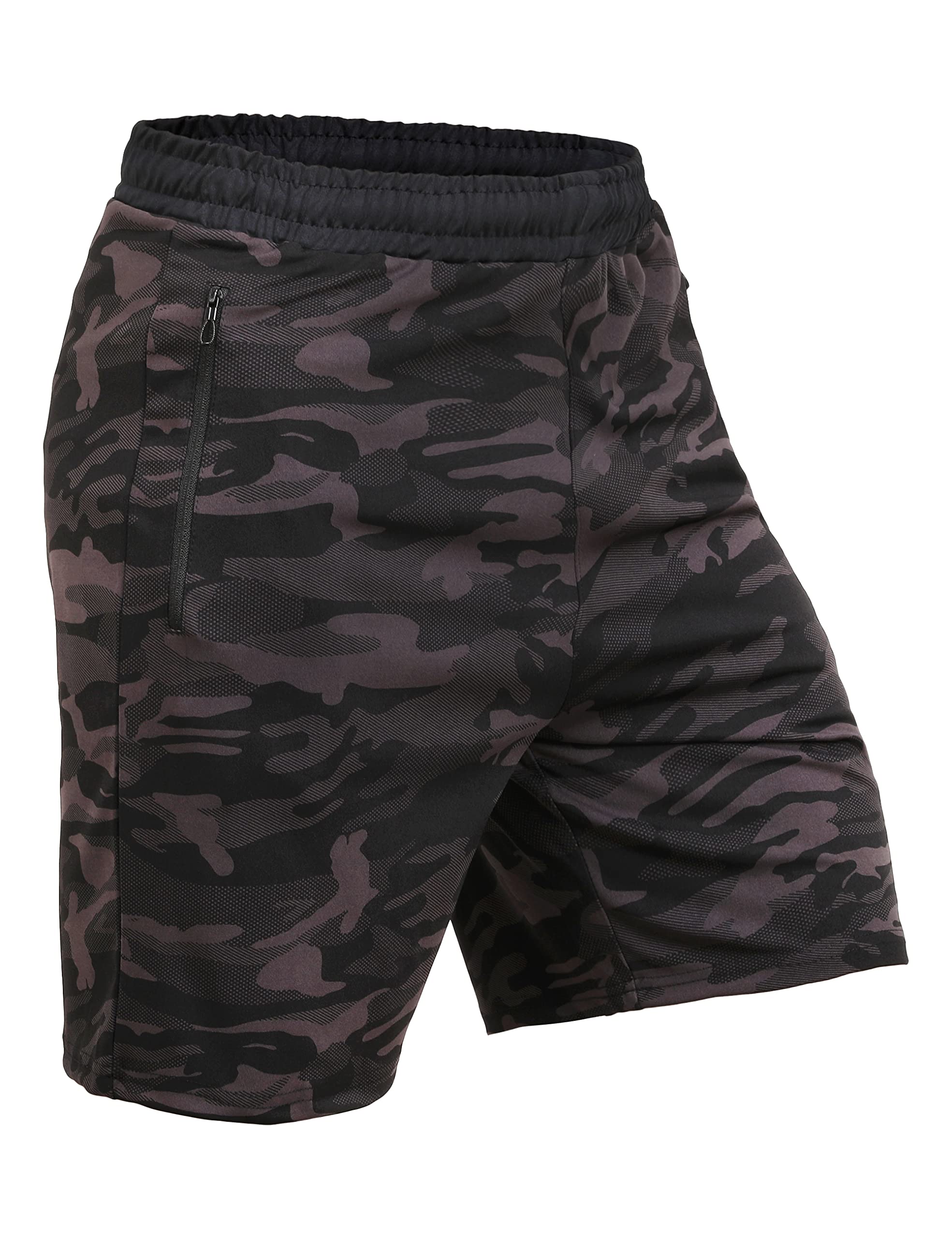 GYMIFIC Men's Camouflage Running Shorts - Breathable Workout Shorts for Gym, Jogging & Training | Lightweight Athletic Shorts for Running, Fitness & Outdoor Activities