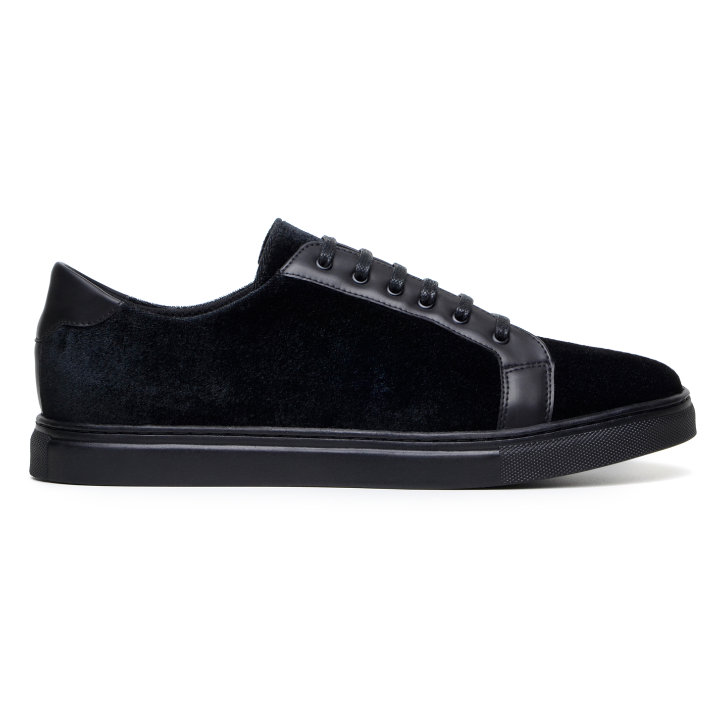 Belvedere Prince Black Velvet & Matte Leather Sneakers for Men - Stylish Comfortable Casual Shoes for Work, Travel & Everyday Wear