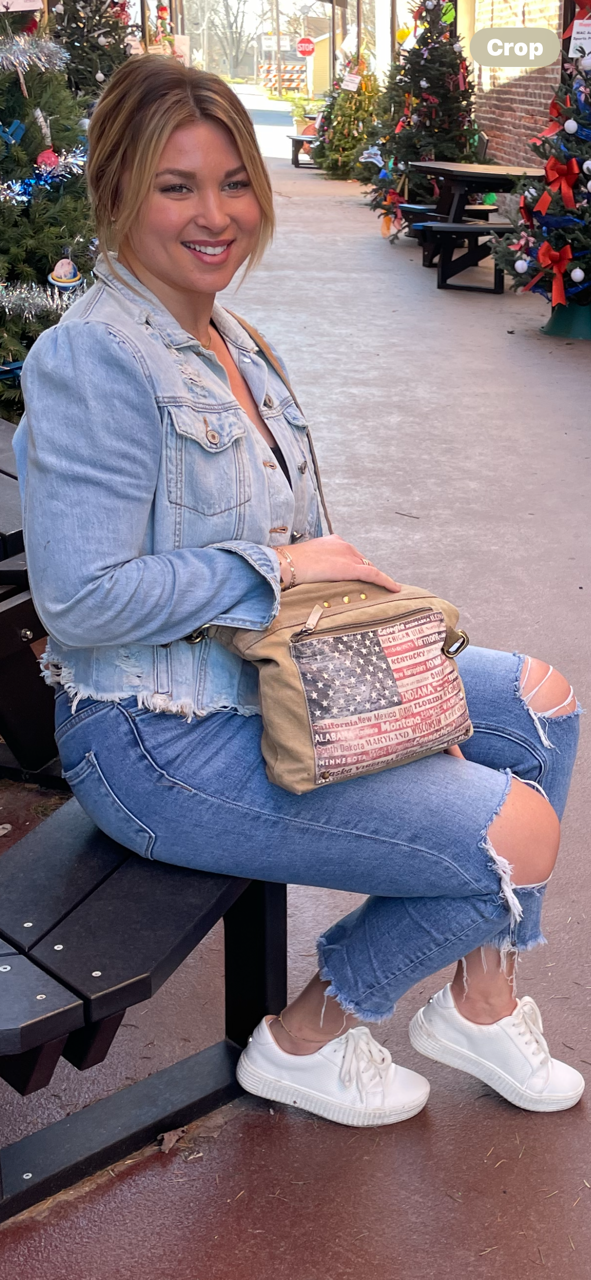 Patriotic American Flag Crossbody Purse - USA Themed Shoulder Bag for Women | Perfect for 4th of July, Veterans Day & Patriotic Events