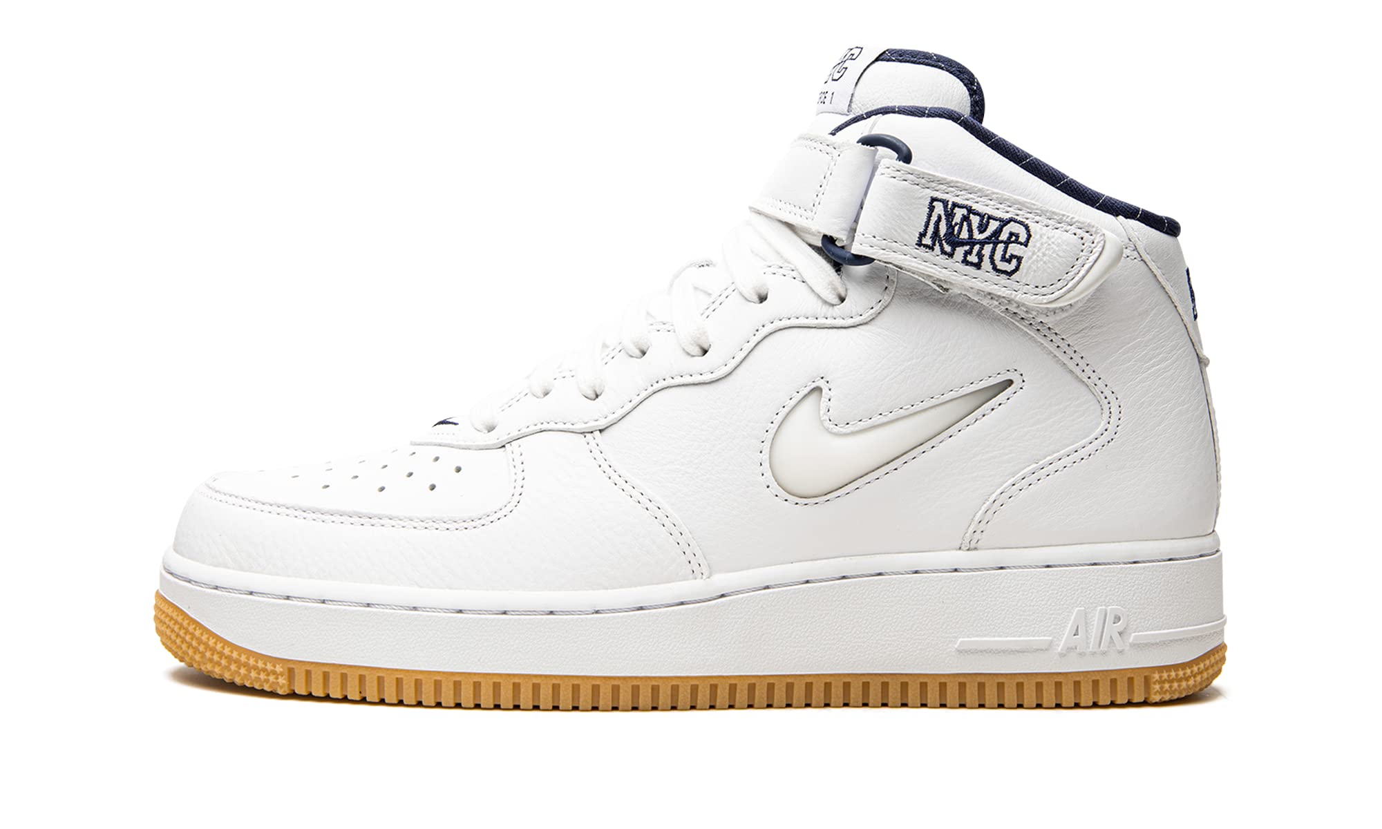 Nike Men's Basketball Shoes - White, Midnight Navy Gum - Size 7.5 | High-Performance Court Shoes for Indoor & Outdoor Basketball Games, Training, and Casual Wear