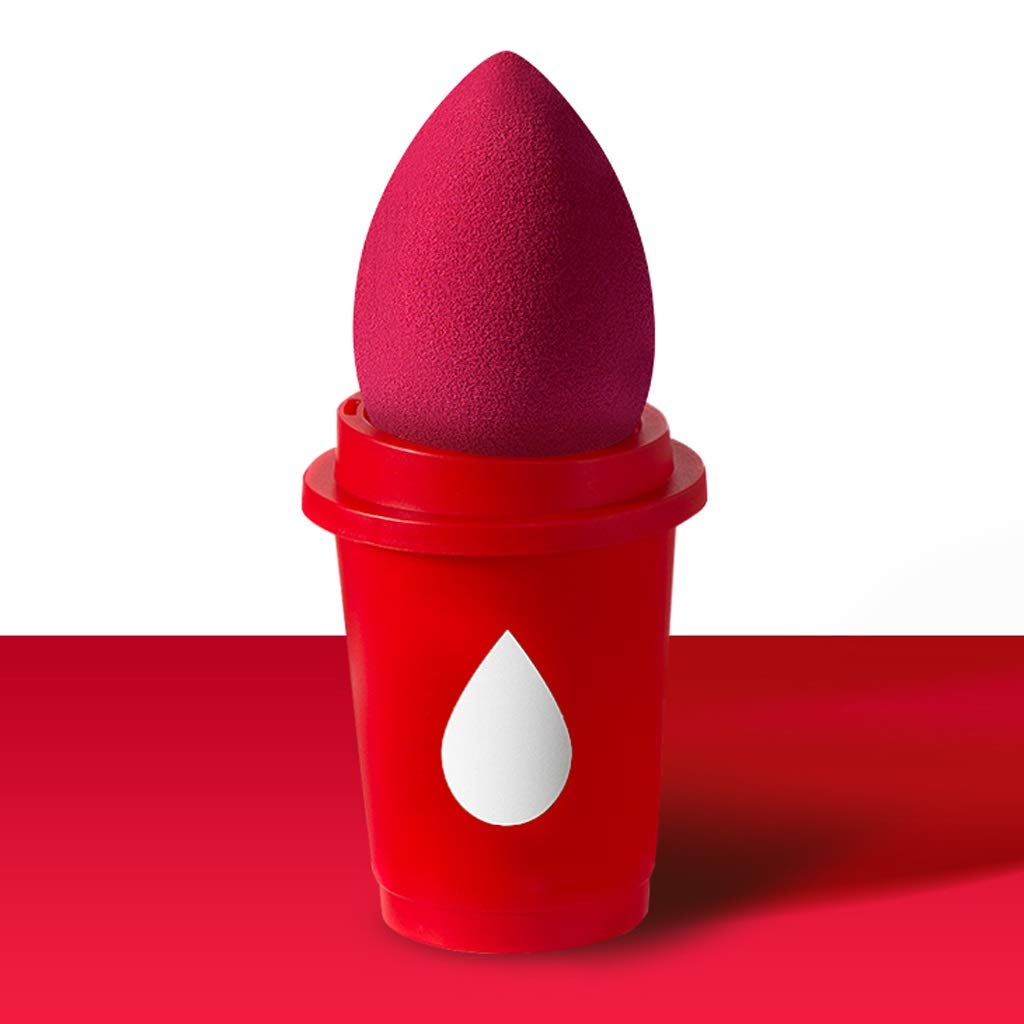 **Latex-Free Makeup Sponge - Professional Foundation Blender for Liquid, Cream & Powder - Soft Beauty Sponge for Flawless Application (Red, Size A) - Perfect for Daily Makeup, Contouring & On-the-Go Touch-Ups**