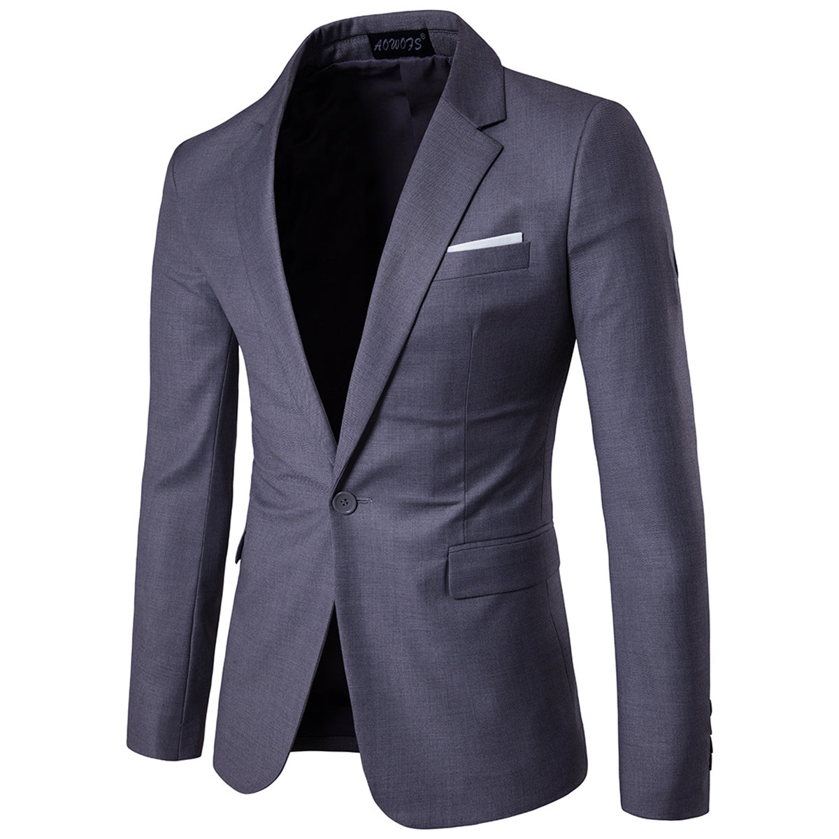 Dark Grey Slim Fit Casual Blazer for Men - Business & Office Wear | Perfect for Work, Meetings & Formal Events
