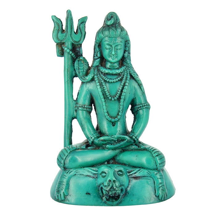 6 Inch Hindu Shiva Statue with Tiger Base - Handcrafted Brass Lord Shiva Figurine for Home Altar, Meditation Room, Yoga Studio & Spiritual Decor