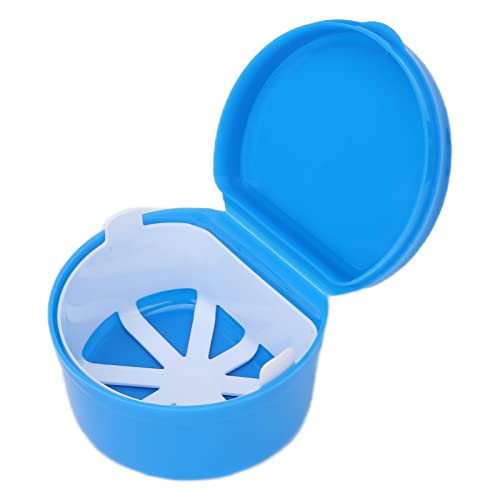 Odorless Denture Storage Box for Travel & Home - Blue