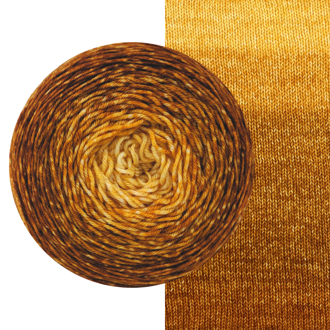 Knitcircus Yarns Silly Old Bear Chromatic Gradient Yarn - Hand-Dyed Ready to Ship for Knitting & Crocheting Projects - Perfect for Scarves, Sweaters, and Home Decor