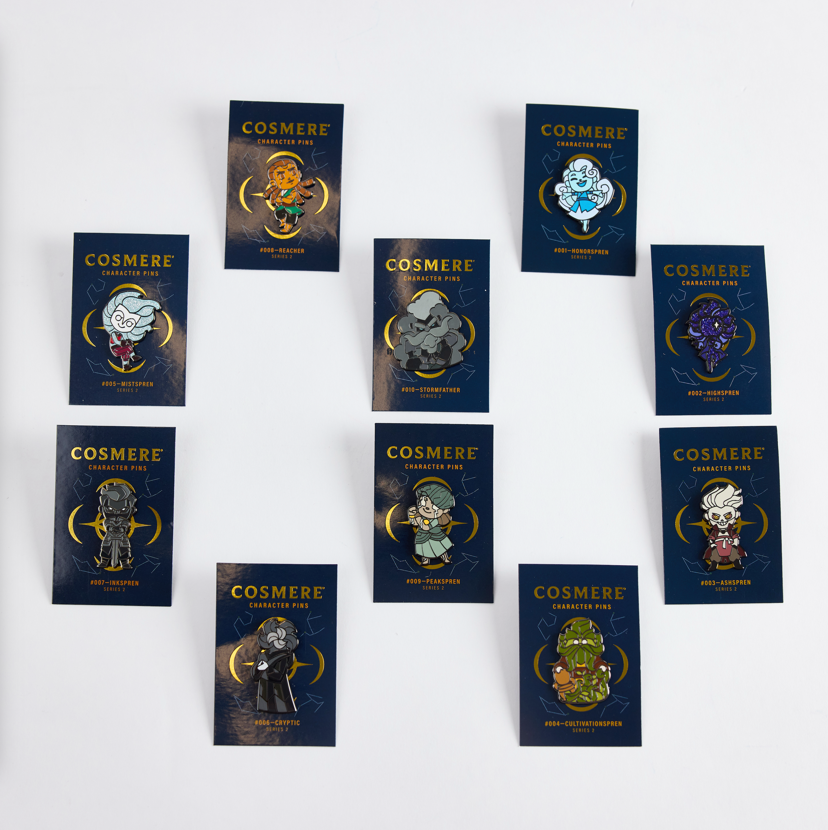 Spren Character Pin Set - The Stormlight Archive Collectible Enamel Pins for Fans, Cosplay, Backpacks & Gifts