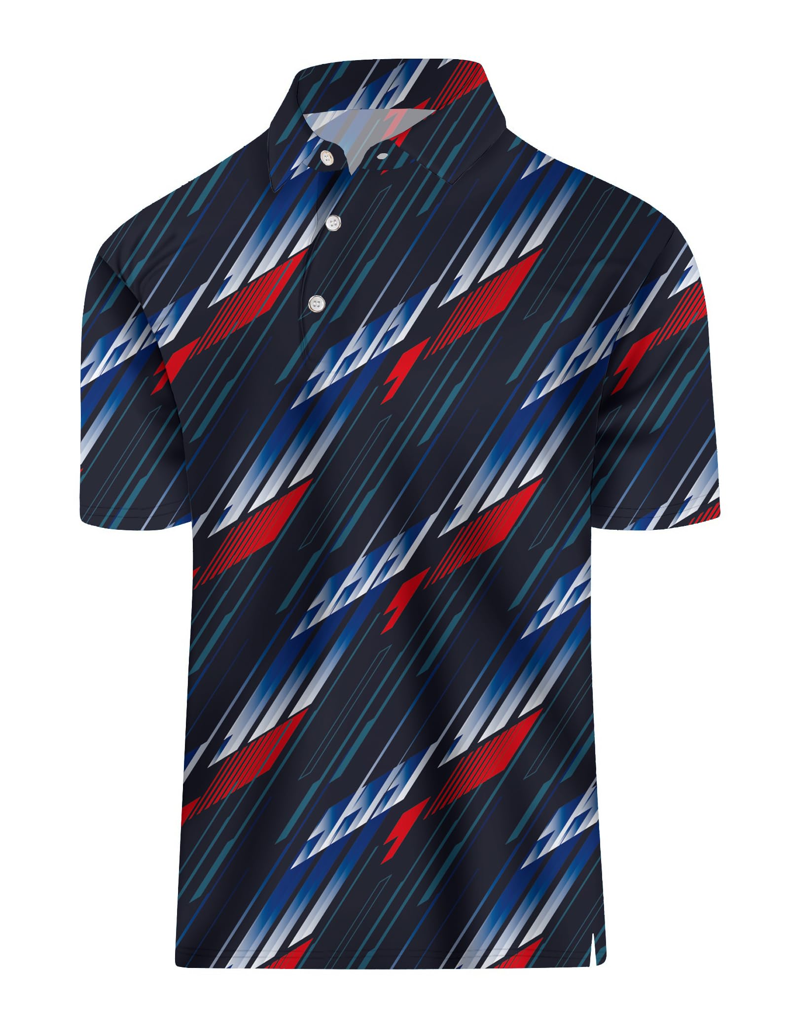 Funny Hawaiian Golf Polo Shirt for Men - Dry Fit & Breathable for Golf & Casual Wear