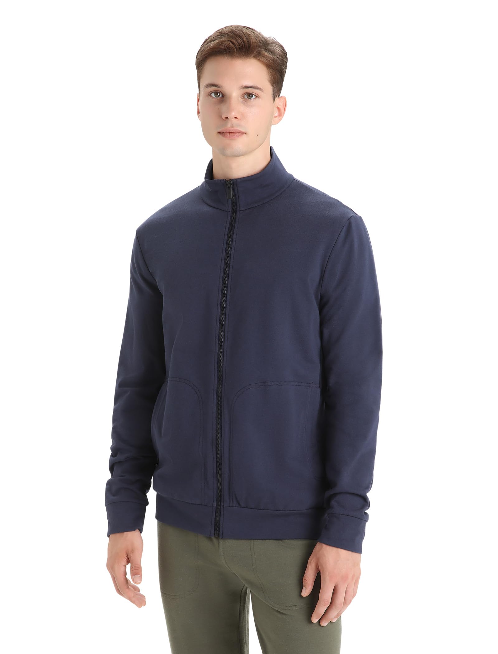 Icebreaker Merino Men's Central Long Sleeve Full-Zip Casual Wool Sweatshirt | Warm & Comfortable Lounge Wear for Outdoor Activities & Relaxation at Home