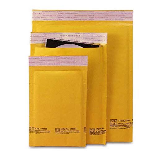 Paper Mart 9.5 x 13 Inch Bubble Mailers - 100 Pack Padded Shipping Envelopes for Ecommerce, Small Business & Online Sellers - Perfect for Mailing Jewelry, Books, Documents & Fragile Items