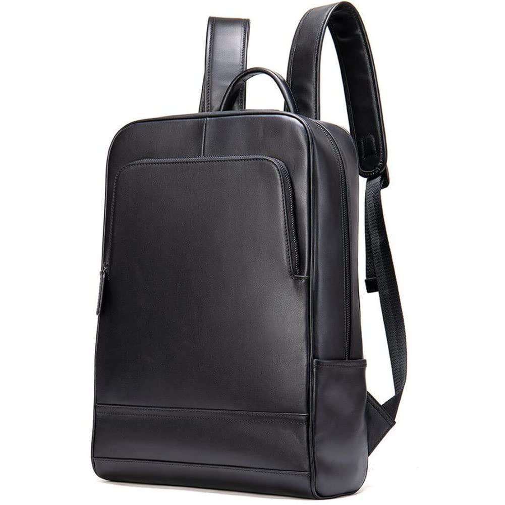 D-Studios Genuine Leather Laptop Backpack for Men - Stylish & Durable Work Backpack, Travel Backpack, College & School Backpack - Perfect for Business Trips, Commuting & Campus Life