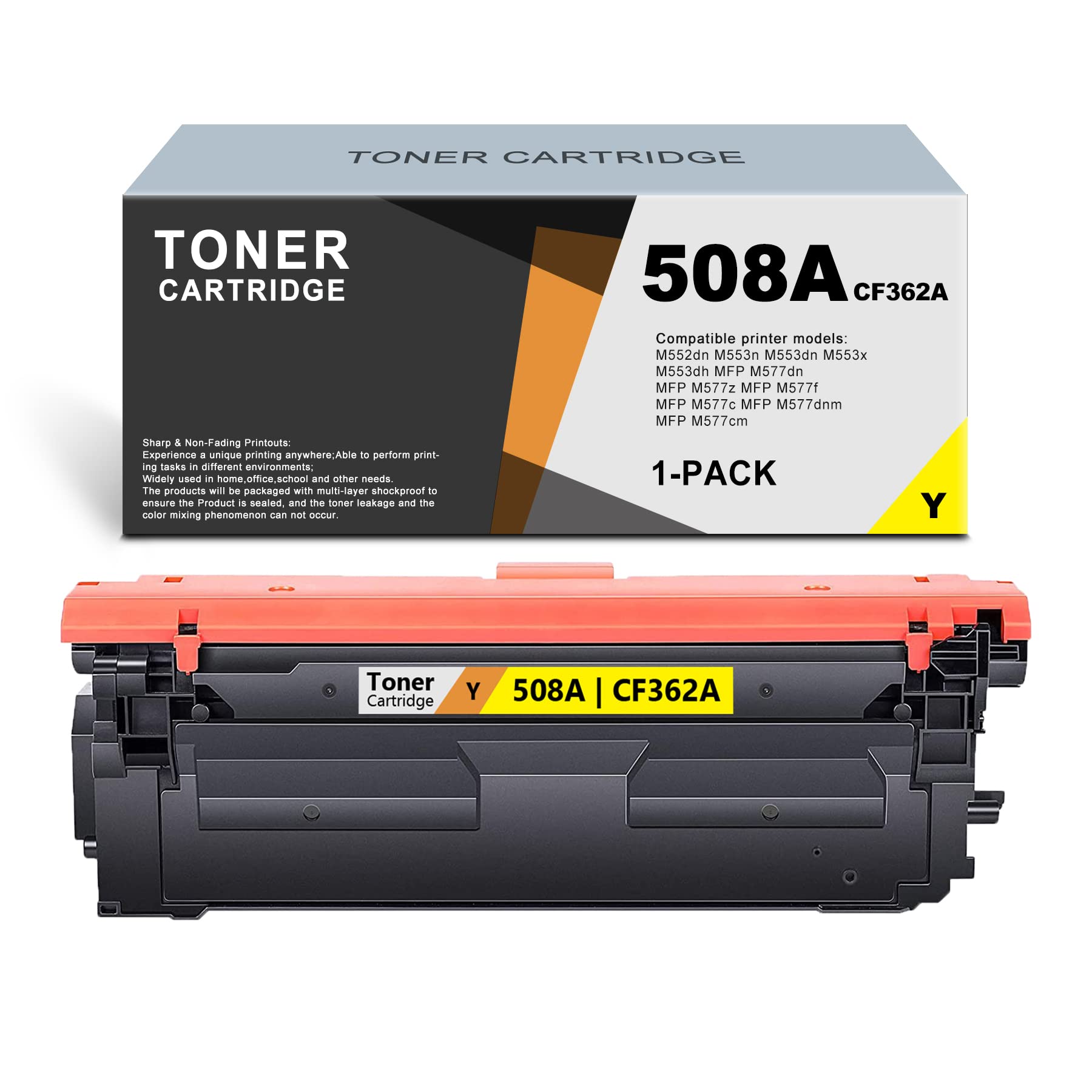 ARSEINK Compatible 508A CF362A Yellow Toner Cartridge Replacement for HP M552dn M553 M577 Series Printers - High Yield 1-Pack for Office & Home Printing Needs