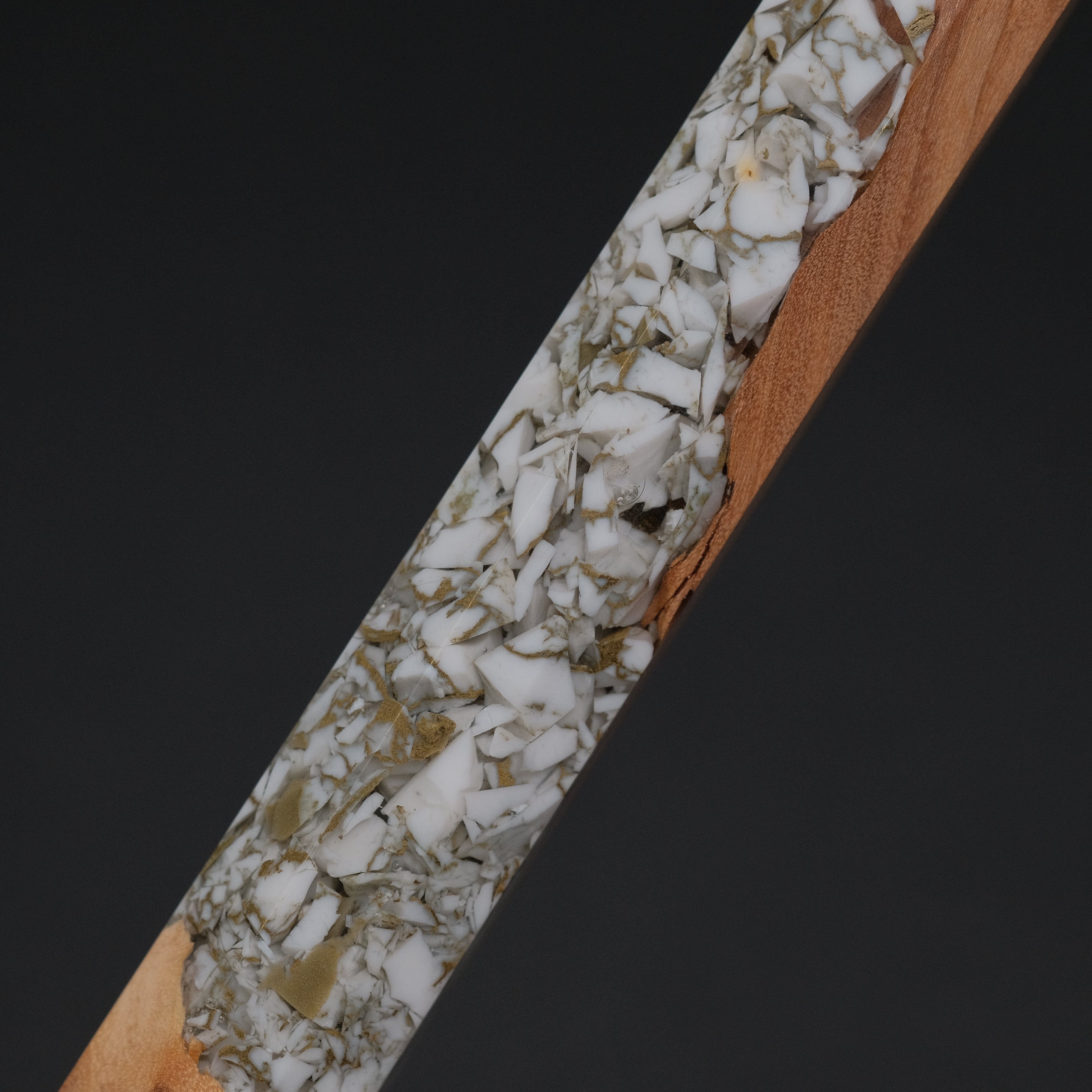 Ajikataya White #2 Matsuba Damascus Gyuto 240mm Japanese Chef Knife with Olive Wood TQPRV Handle (#06) - Perfect for Sushi, Meat Slicing & Professional Kitchen Use