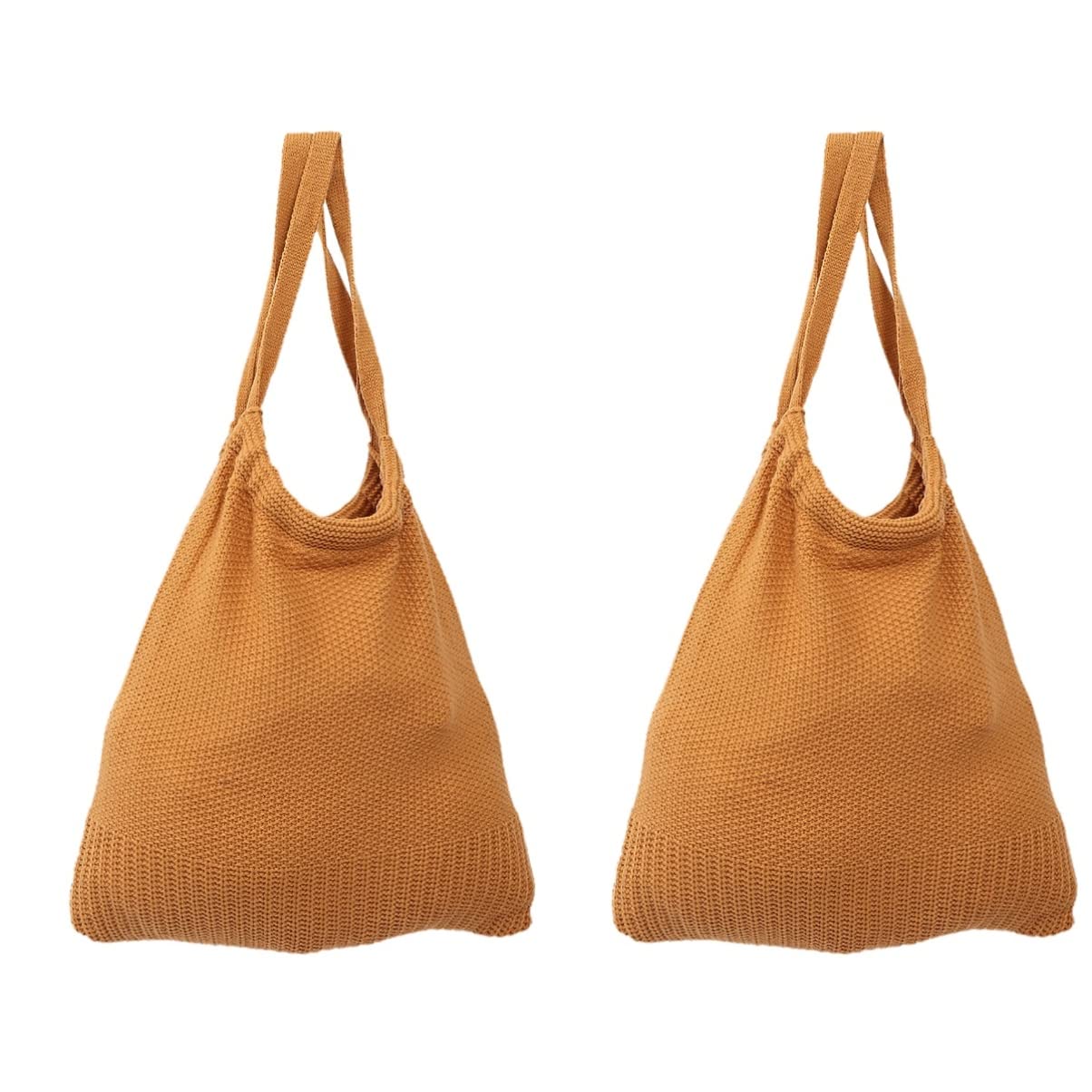 VALICLUD Women's Wool Yarn Tote Bag - 2PCS Set of Stylish & Durable Shoulder Bags for Shopping, Work & Travel | Perfect for Office, Beach & Daily Use