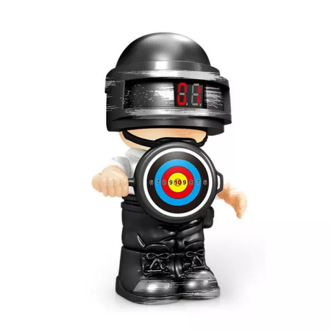 PUBG Plush Doll Electric Shooting Target - Interactive Gaming Toy for FPS Training & Fun - Perfect for Video Game Fans, Airsoft, and Nerf Gun Practice