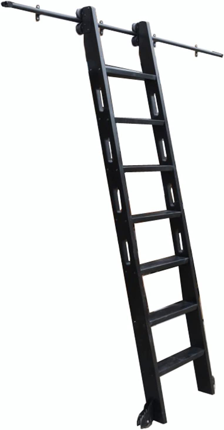Sliding Ladder Hardware Kit for Barn Doors, Rolling Ladder Rail System, Library Ladder Track Set - Perfect for Sliding Barn Doors, Rolling Library Ladders, and Closet Storage Solutions