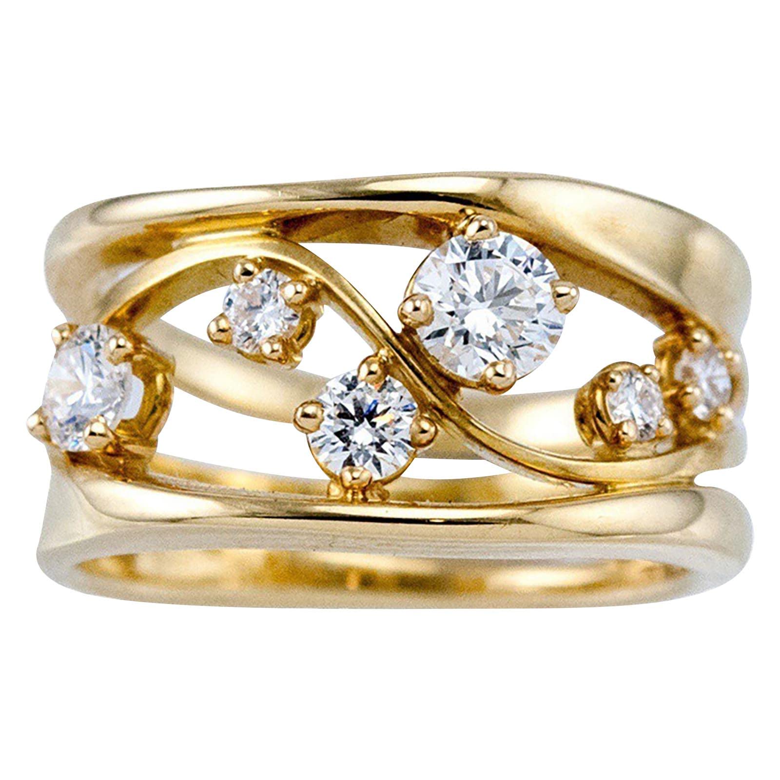 **Elegant Round Cut Zircon Engagement Ring for Women – 14K Gold Wedding Band, Diamond-Like Sparkle, Size 9 – Perfect for Proposals, Anniversaries & Special Occasions**