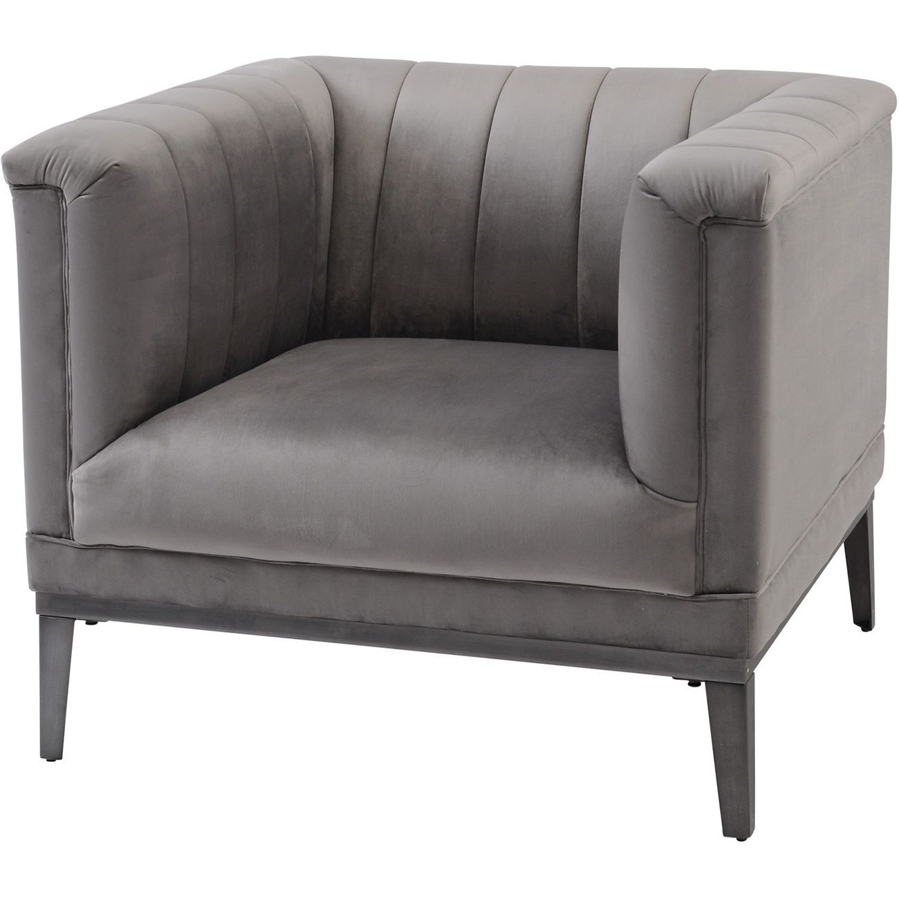 Belgravia Grey Ribbed Occasional Chair - Stylish Accent Seating for Living Room, Bedroom & Office - Perfect for Reading Nooks & Cozy Corners