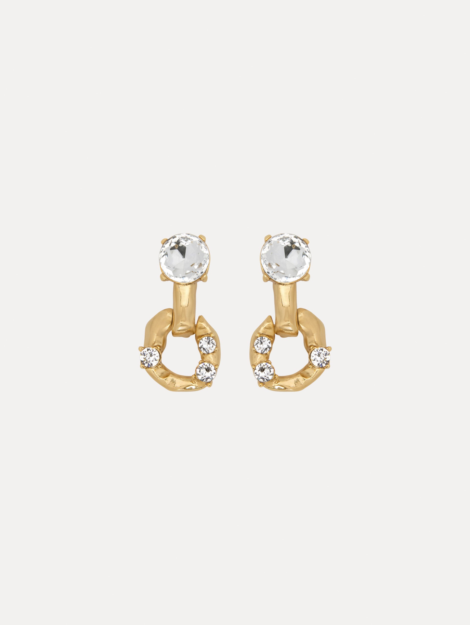 Scramble Chain Link Earrings for Women - Trendy Gold Plated Dangle Hoop Earrings for Everyday Wear | Perfect for Parties, Work & Casual Outfits