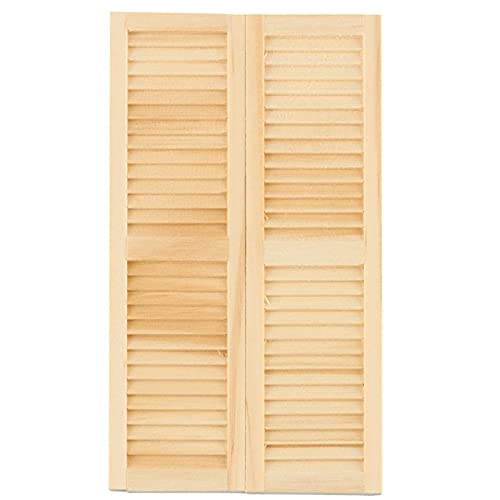 Mini Louvered Shutters for Dollhouse - DIY Craft Room Decor