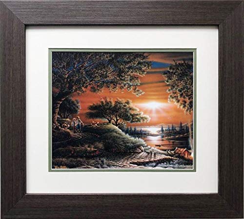 Puppy Love Framed Rural America Wall Art - 19.5