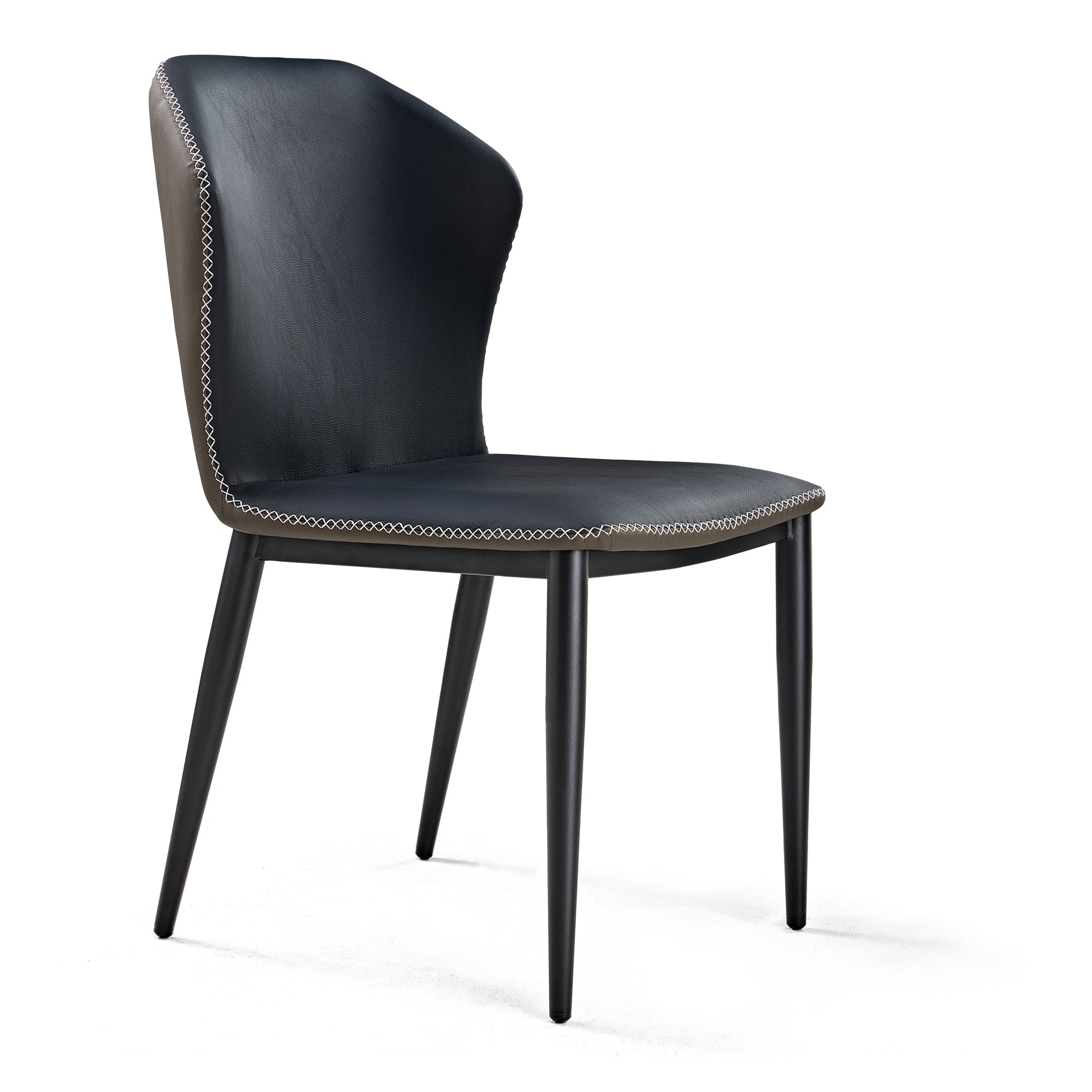 Elysian Upholstered Dining Chairs Set of 2 - Blue Velvet Side Chairs for Kitchen, Dining Room & Breakfast Nook - Comfortable Modern Accent Chairs
