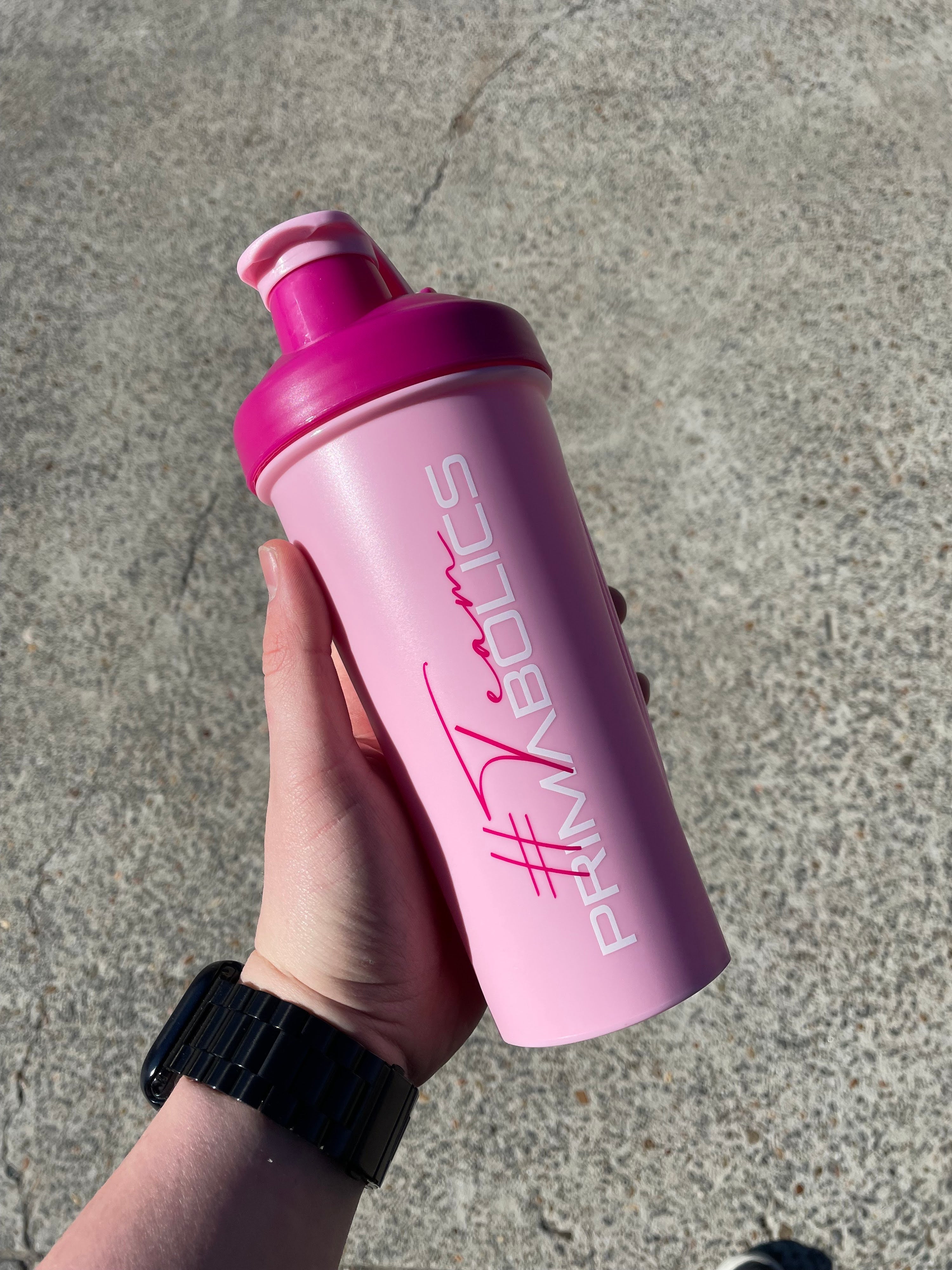 Primabolics Pink Protein Shaker Bottle Twin Pack - BPA-Free Gym Water Bottle for Protein Shakes & Smoothies - Perfect for Workouts, Fitness & Bodybuilding