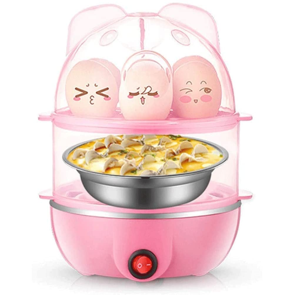 MZLXDEDIAN Electric Egg Cooker - 18 Large Capacity Egg Steamer for Soft, Medium & Hard Boiled Eggs, Scrambled Eggs, Omelets & Vegetables with Timer & Auto Shut Off - Perfect for Breakfast, Meal Prep & Healthy Cooking