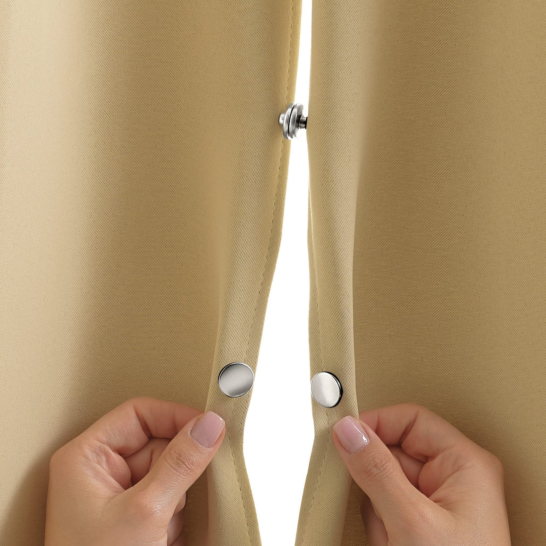 Strong Magnetic Curtain Holder - Secure Window Drapes & Blinds - Perfect for Home, Office, RV, and Dorm Room Decor (Set of 4)