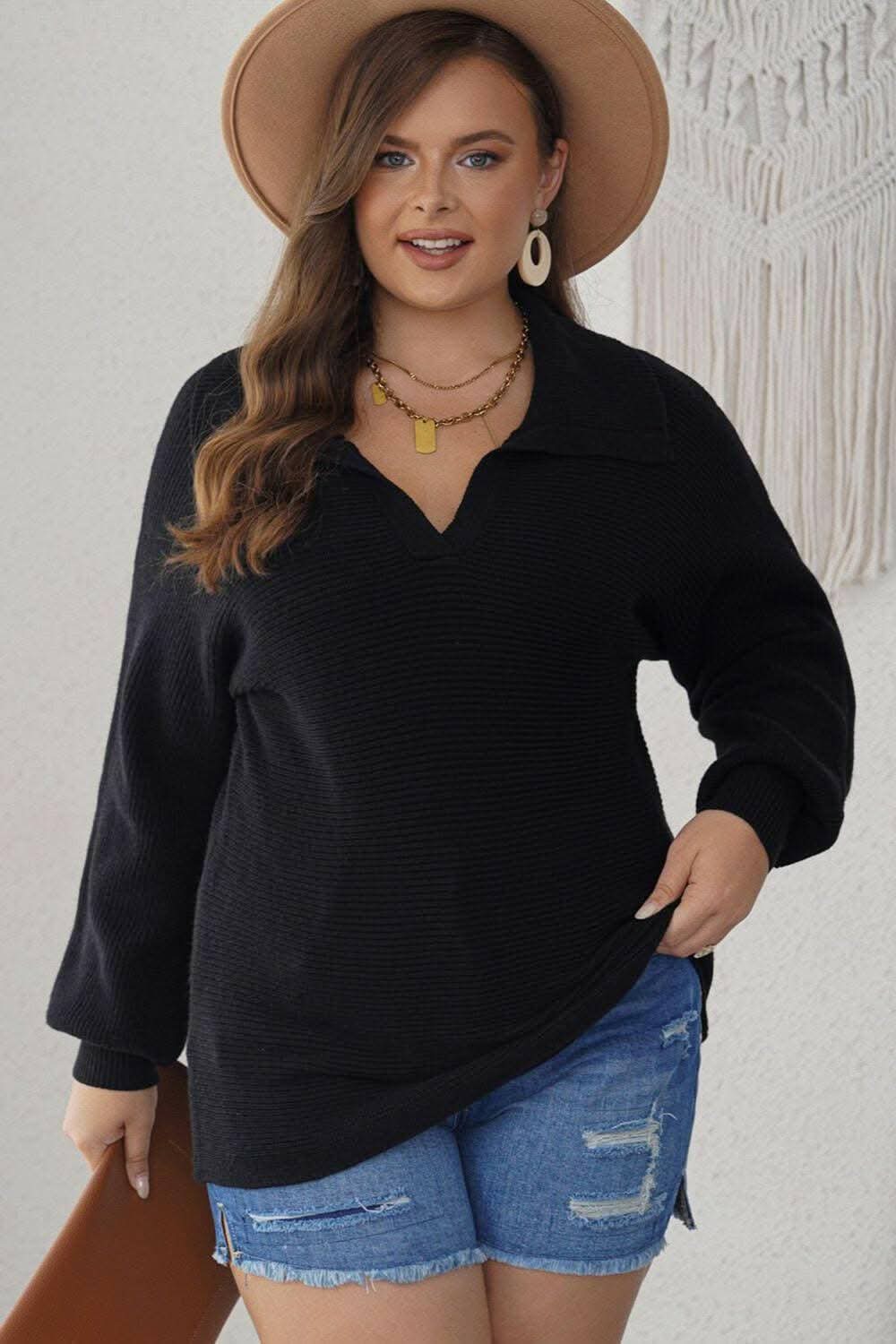Stylish Curvy Fit Button-Up Sweater for Women - Cozy & Flattering Knit Top for Work, Dates & Casual Outings