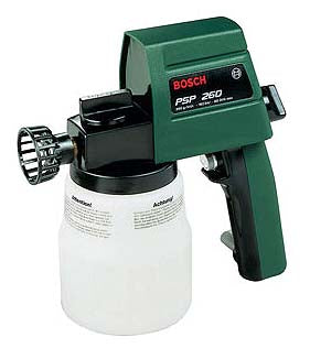 Bosch PSP260 High-Pressure Spray Gun - 220V Electric Paint Sprayer for Professional Painting & DIY Projects | Perfect for Home Renovation, Furniture Refinishing & Auto Body Work