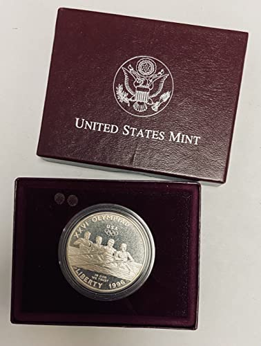 1996 P Atlanta Centennial Olympic Rowing Commemorative Silver Dollar Proof Coin - US Mint Collectible for Sports Memorabilia & Coin Collectors - Perfect for Gift Giving, Display Cases, and Investment Portfolios