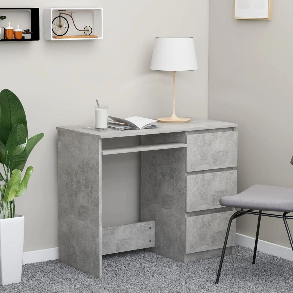 Modern Small Office Desk with Drawer - 35.4