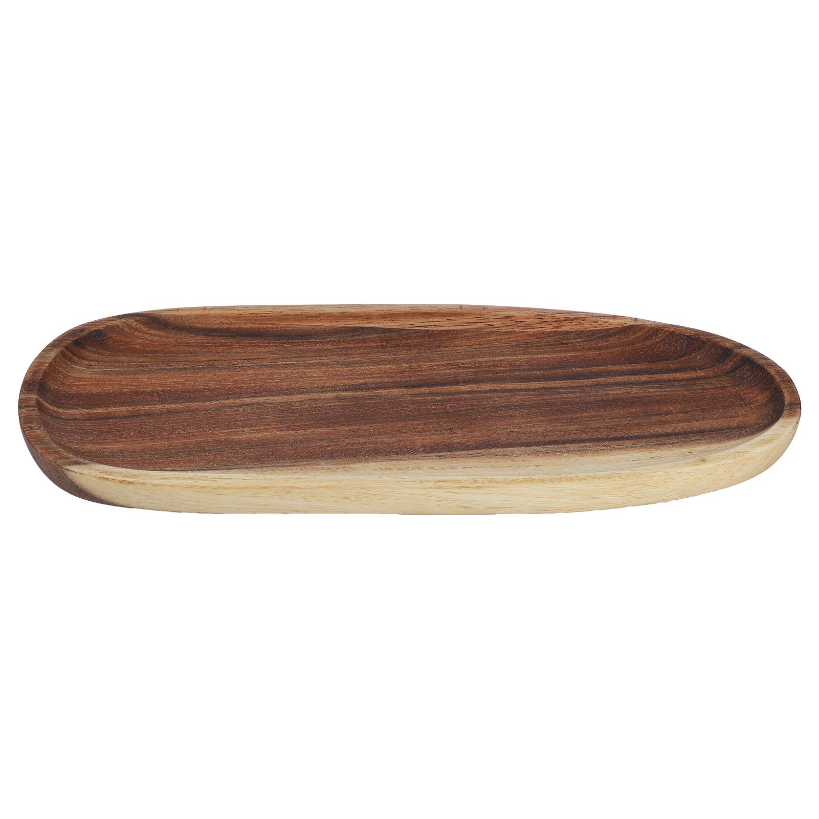 Acacia Wood Irregular Serving Tray - 30x12cm Snack & Fruit Storage Dish, Decorative Fast Food Plate for Dining Table | Perfect for Party Snacks, Cheese Boards & Home Decor