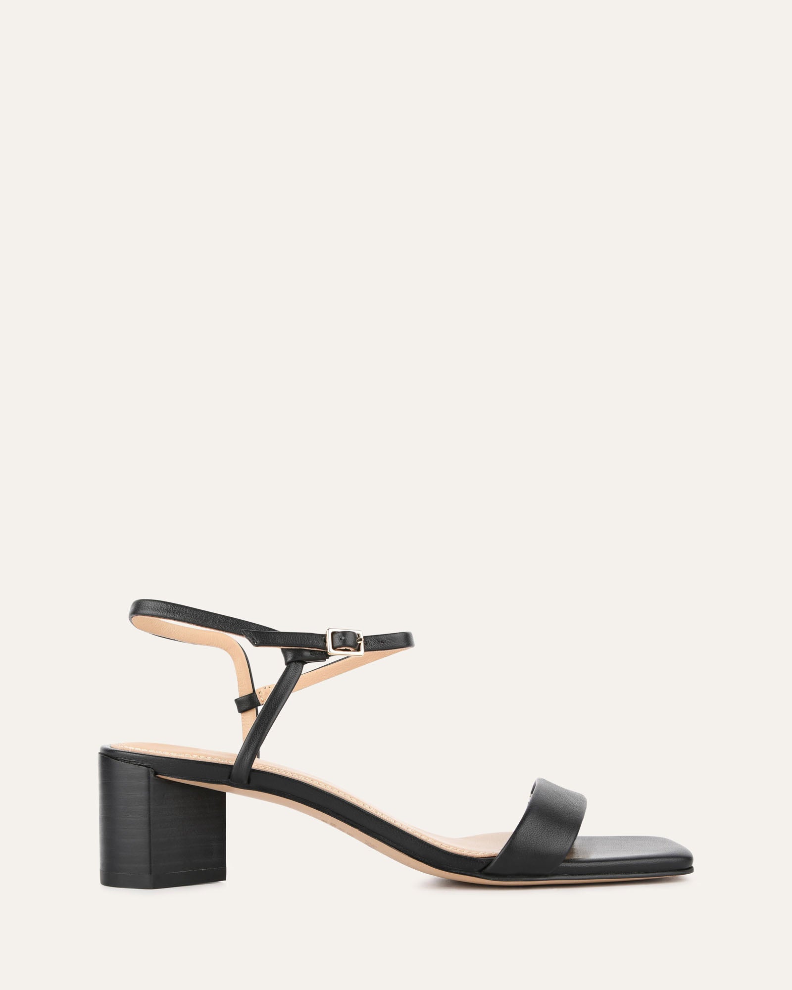HELEN Black Leather Mid Sandals for Women - Comfortable & Stylish Summer Casual Footwear for Beach, Walking & Outdoor Activities