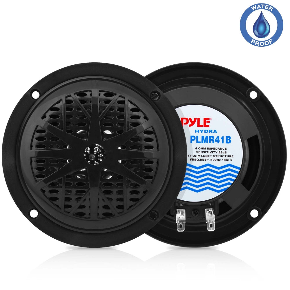 4'' Waterproof Bluetooth Speaker - Portable Outdoor Wireless Stereo System for Pool, Beach, Camping & Shower