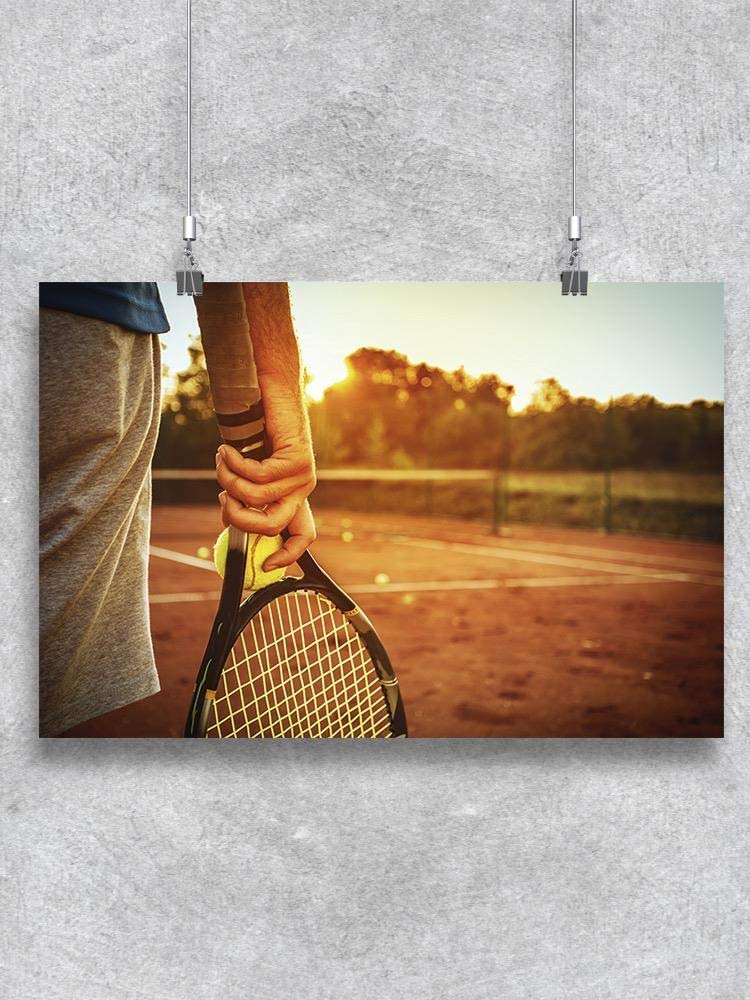 Tennis Player Equipment Poster - High-Quality Wall Art for Sports Enthusiasts | Perfect for Gym, Man Cave & Tennis Club Decor