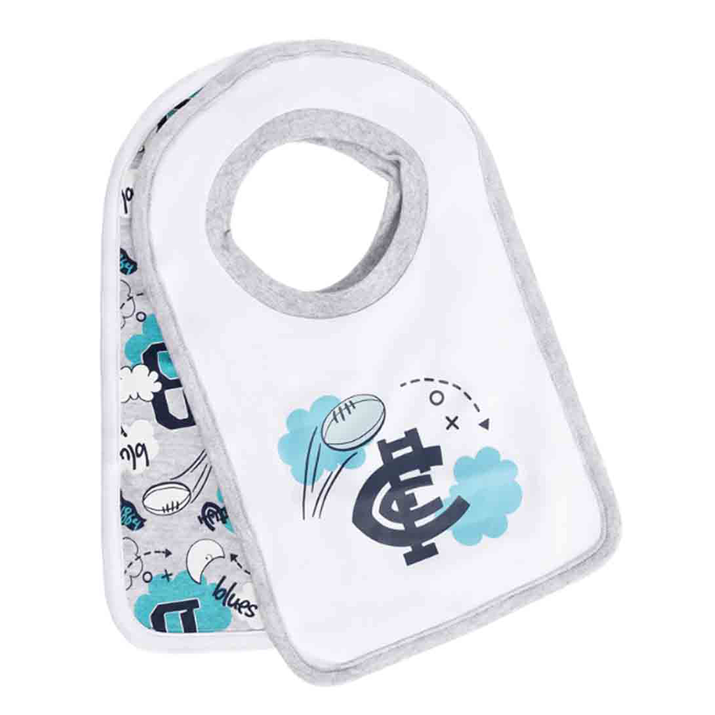 Carlton Blues Baby Cloud Bib - Soft & Comfortable Baby Bib for Feeding, Drool Protection - Perfect for Infants, Toddlers & Newborns - Ideal for Mealtime, Daycare & On-the-Go Use