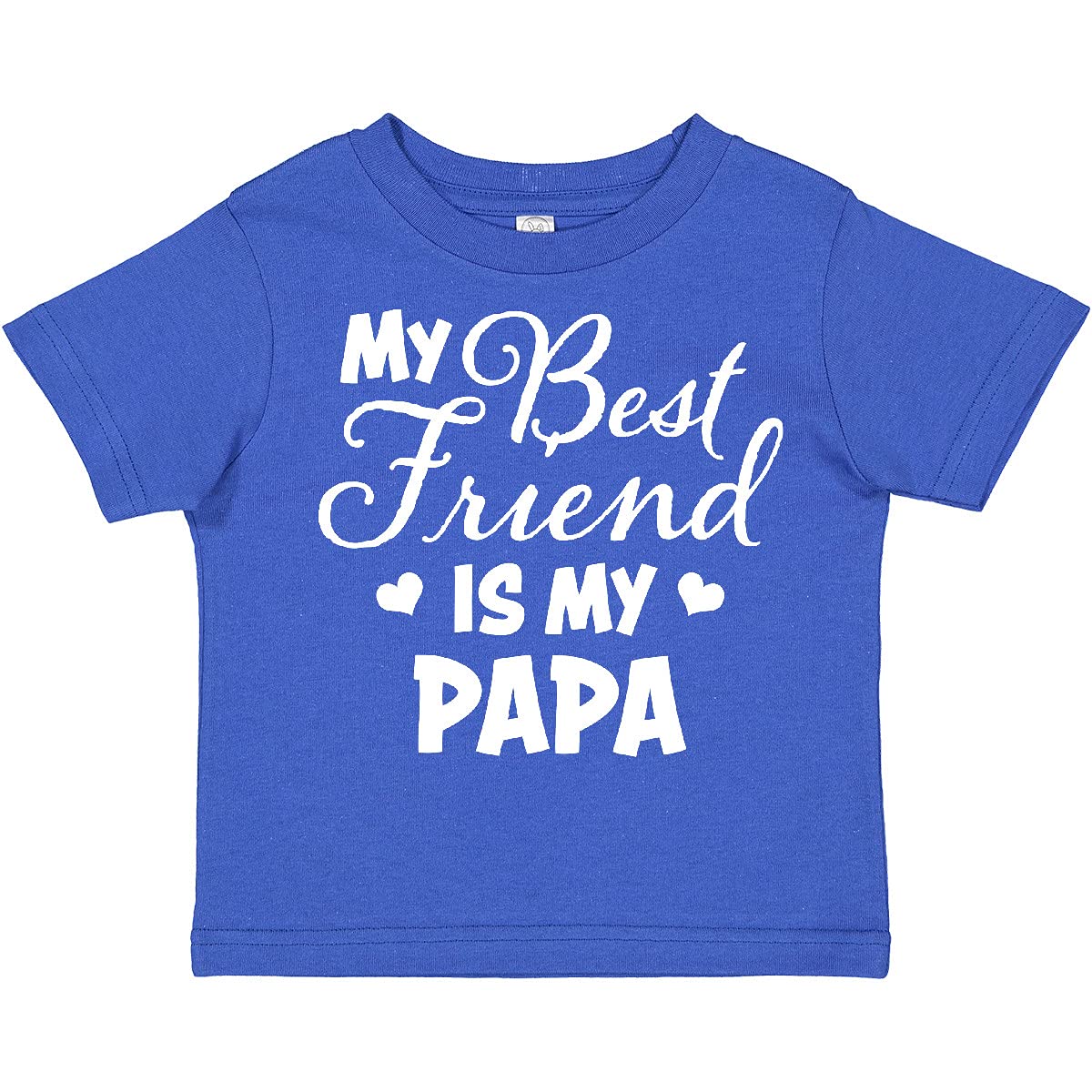 My Best Friend is My Papa Heart Design Toddler T-Shirt for Father's Day & Family Outings