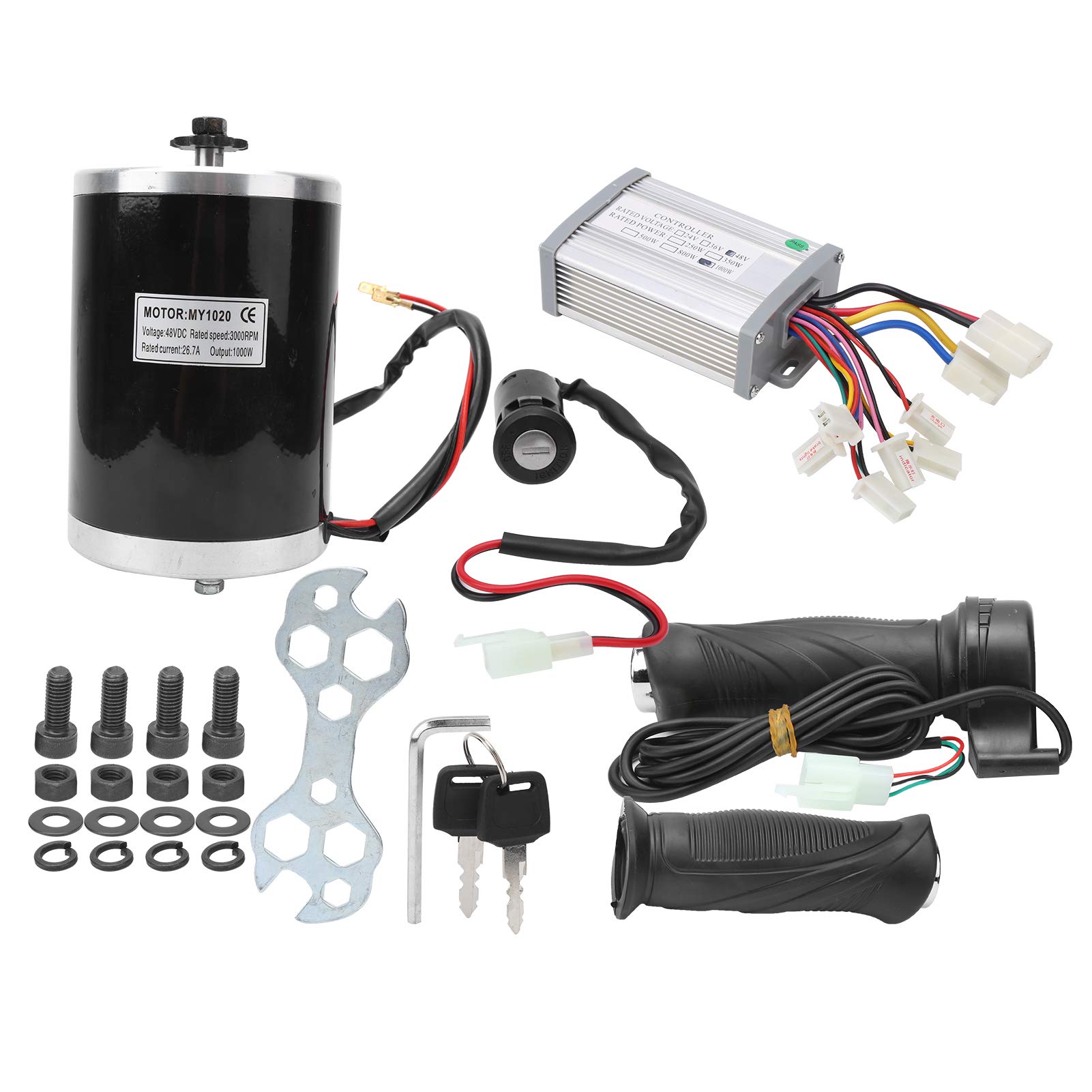 48V 1000W Electric Bike Controller Set - Waterproof E-Bike Throttle & Handlebar Kit with LCD Display for Mountain/Commuter Bikes (Perfect for Off-Road Adventures & Daily Urban Commuting)