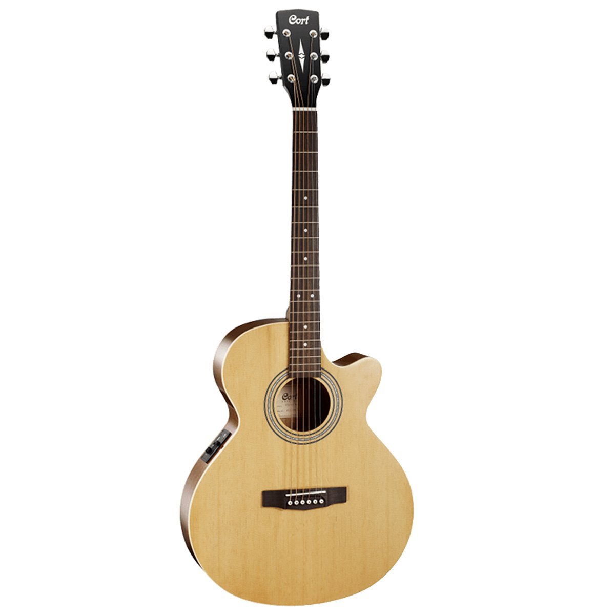 Cort SFX ME Cutaway Acoustic-Electric Guitar with Open Pore Finish & Gig Bag - Perfect for Live Performances, Studio Recording & Traveling Musicians