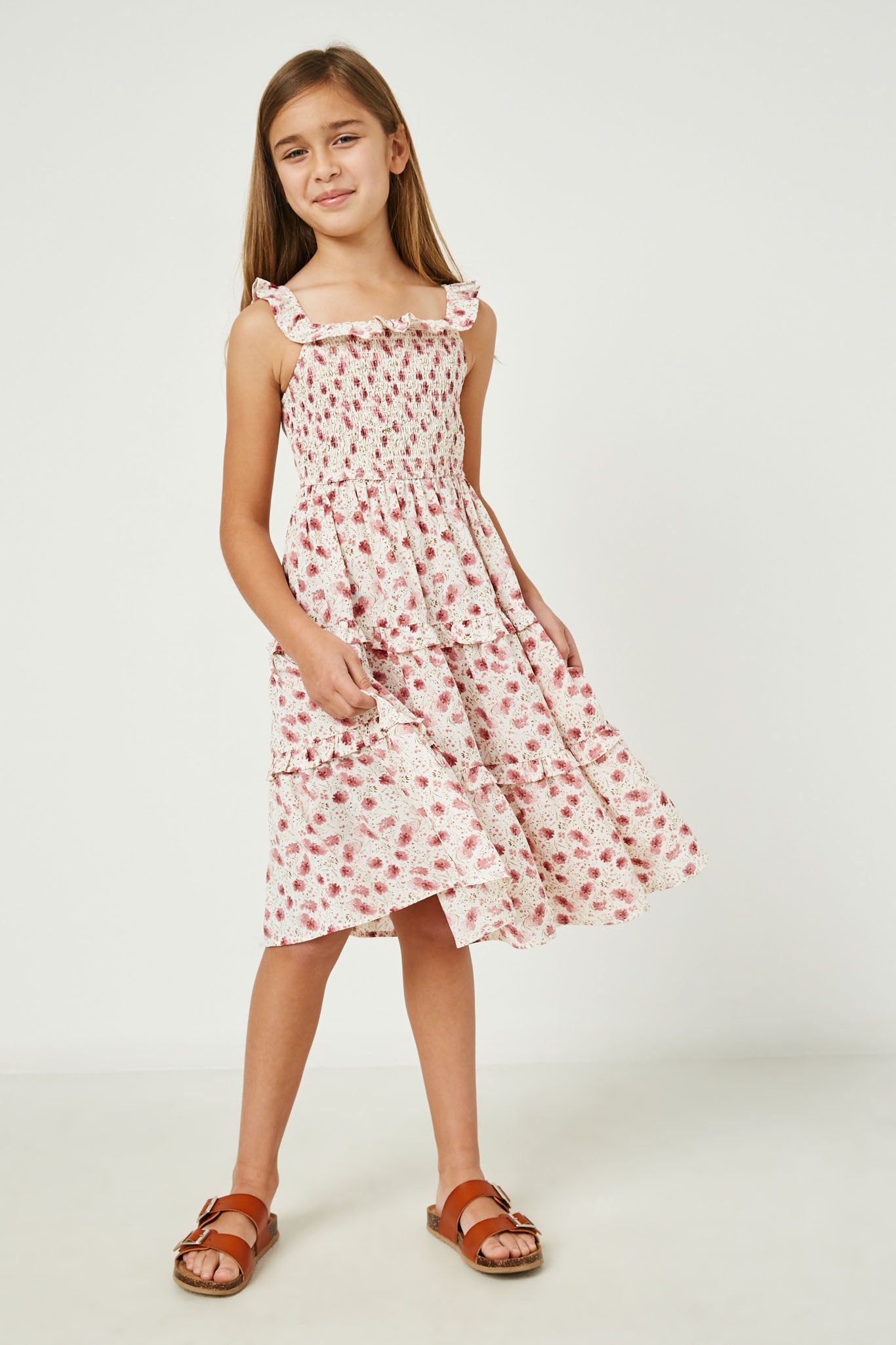 Elegant Ruffle Smocked Maxi Dress for Women | Flowy Summer Beach Dress | Perfect for Vacations, Weddings & Date Nights